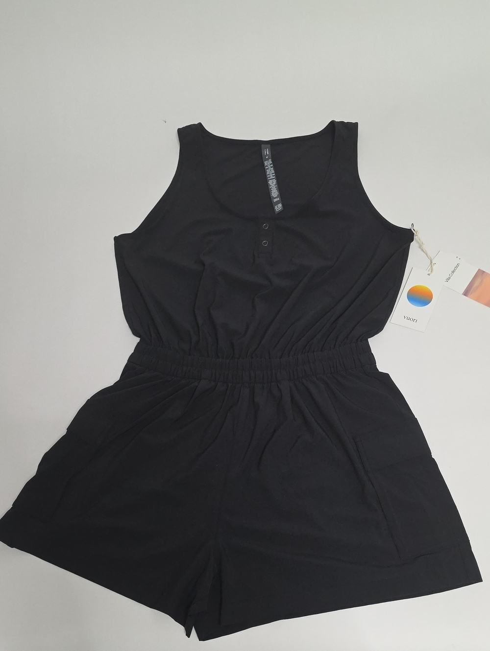 NWT Women's Black "Villa Utility Romper" in Size Medium